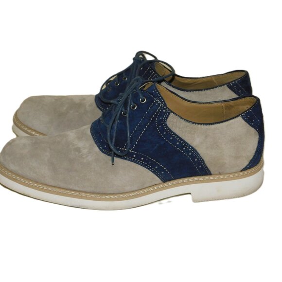 Hush Puppies Suede Leather Gray & Navy Oxfords Size 8M Men\'s Shoes main image 6